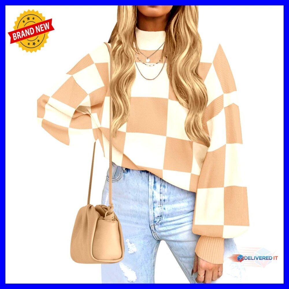 Striped Ribbed Knit Pullover Oversized Batwing Sleeves Chic Loose Fit Sweater